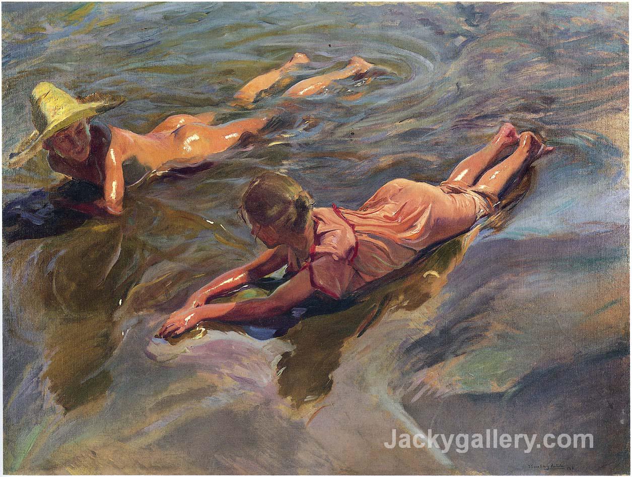 Sea Idyll by Joaquin Sorolla y Bastida paintings reproduction